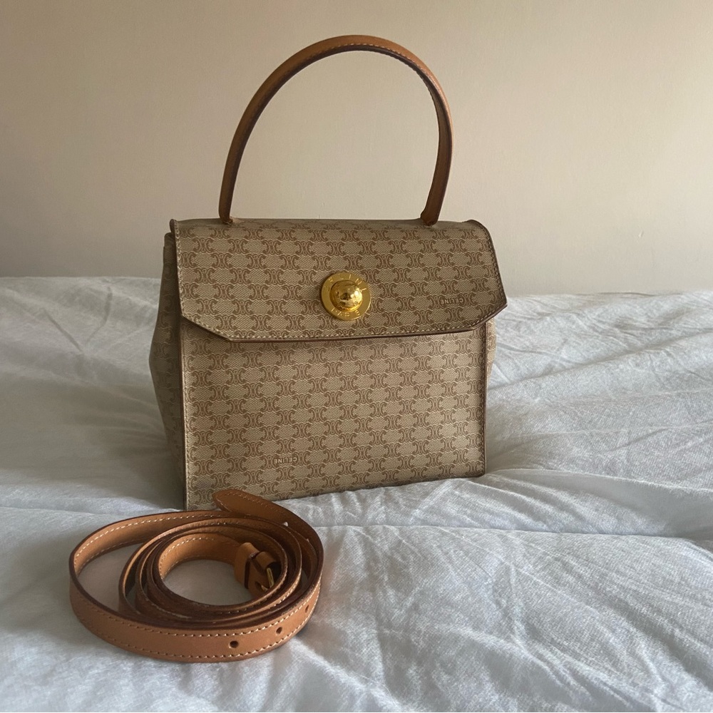 RARE CELINE VINTAGE HANDLE MACADAM BAG 
*Collector's item* - Picture 3 of 17